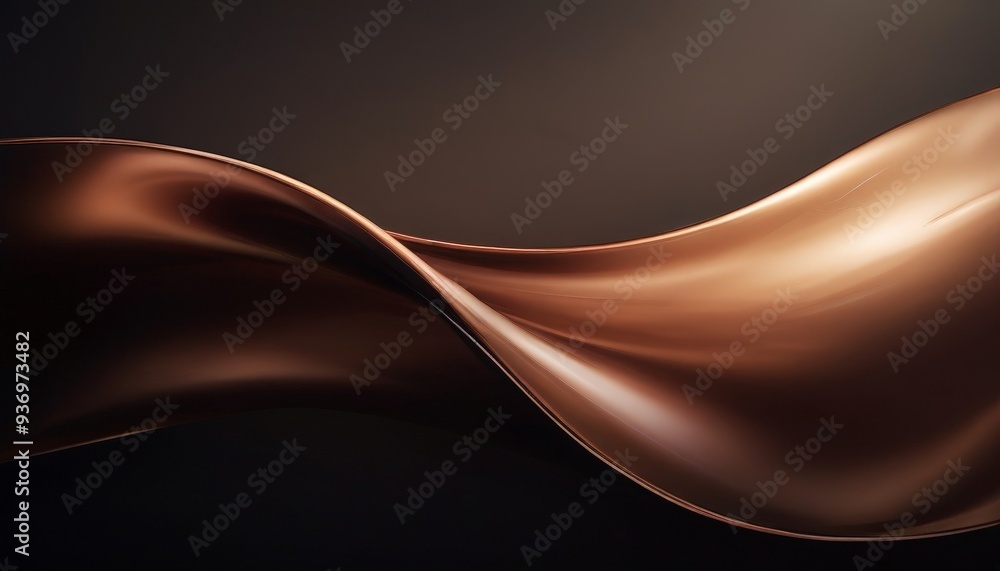 Obraz premium dark background with flowing chocolate wave