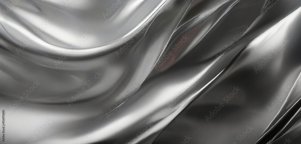 Obraz premium close up silver fabric