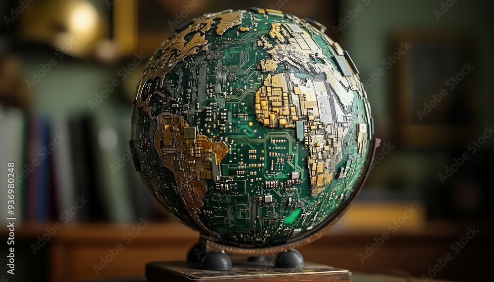 Circuitry Globe: The Interconnected World Circuitry Globe: The Interconnected World