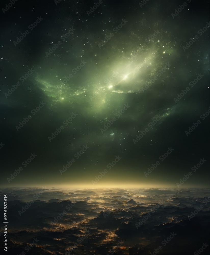 Fototapeta premium view large star in the sky