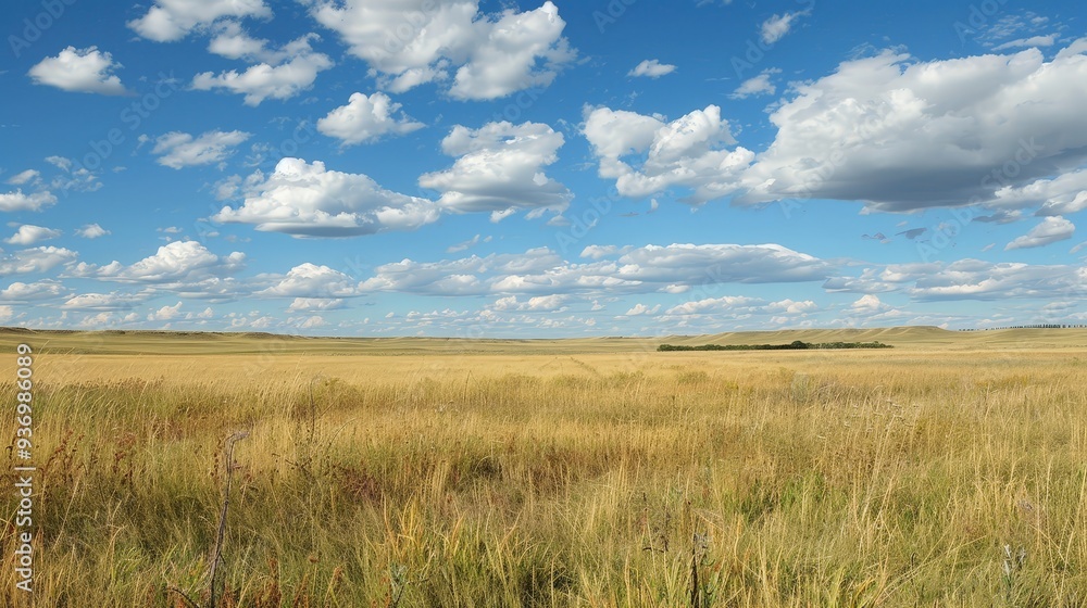 The vast expanse of prairies showcases the openness and freedom of nature. The vast expanse of prairies showcases the openness and freedom of nature.