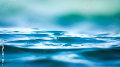 a background with a gradient blur effect, shifting from a deep ocean blue at the bottom to a lighter turquoise at the top. The blur should be soft and subtle, giving the image a tranquil and refresh