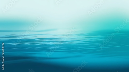 a background with a gradient blur effect, shifting from a deep ocean blue at the bottom to a lighter turquoise at the top. The blur should be soft and subtle, giving the image a tranquil and refresh