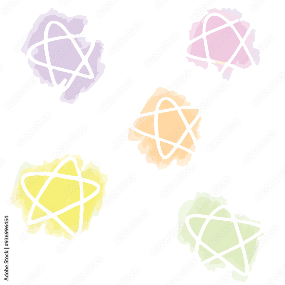 Group of beautiful colorful stars Group of beautiful colorful stars