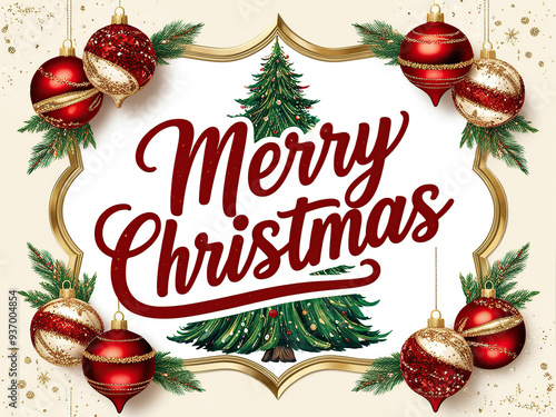 set of christmas elements