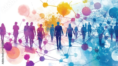 Silhouettes of People in a Network of Connections