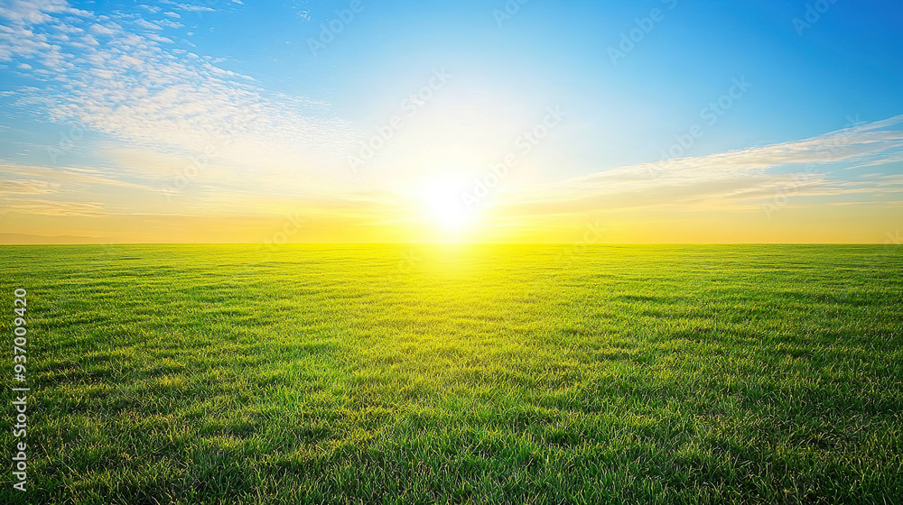 Sunrise Horizon Empty Grass Meadow Field Nature Background Wallpaper Copy Space Sunrise Horizon Empty Grass Meadow Field Nature Background Wallpaper Copy Space