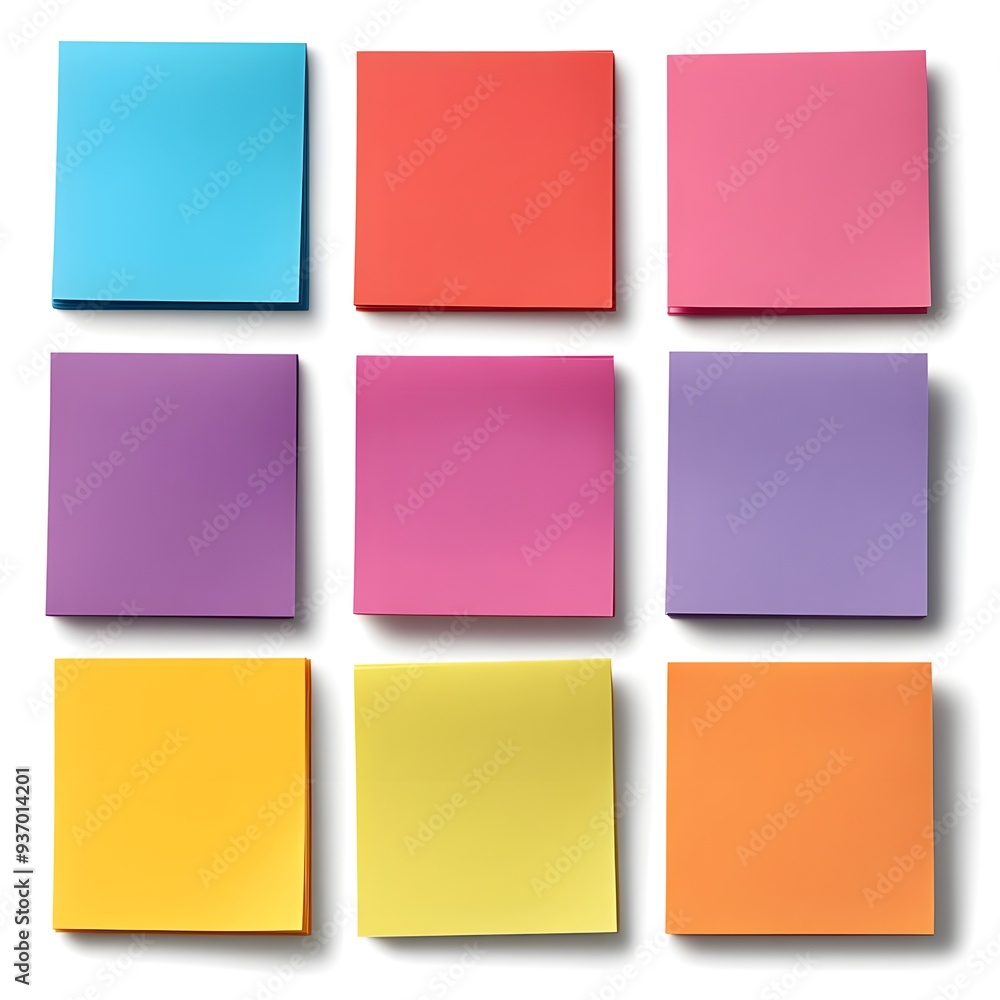 Colorful Sticky Notes Isolated on White. Colorful Sticky Notes Isolated on White.