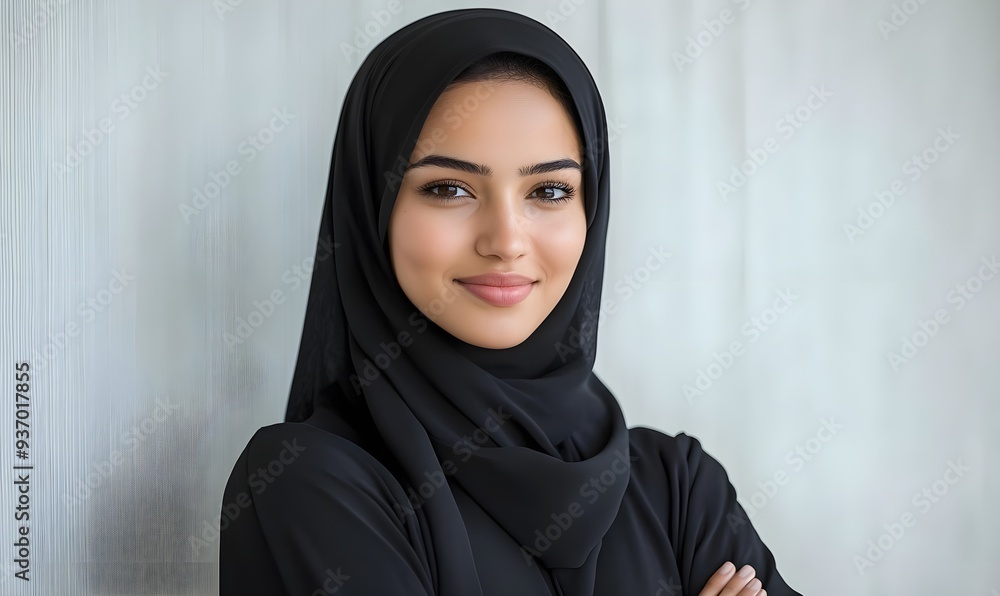 Portrait of a Muslim woman in a hijab. Portrait of a Muslim woman in a hijab.