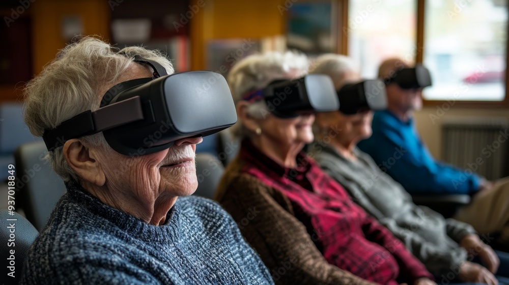 Senior Citizens Experiencing Virtual Reality Senior Citizens Experiencing Virtual Reality