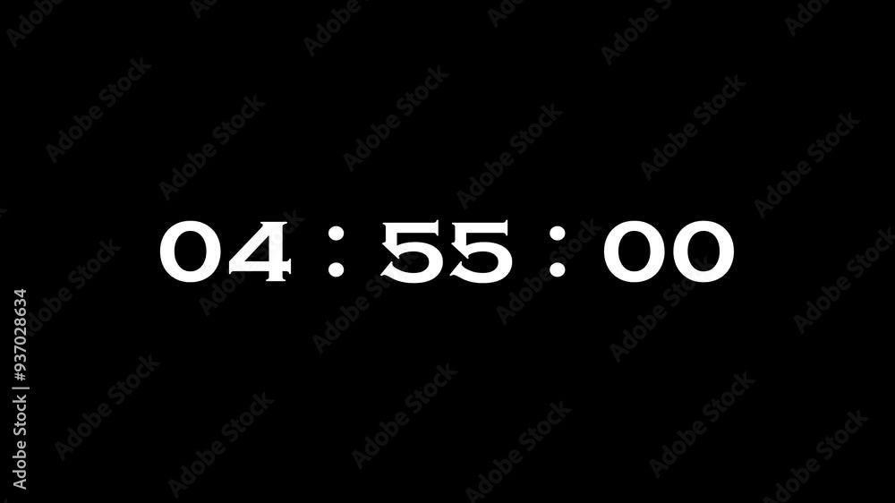 5-Minute Countdown Timer with Black Background with milliseconds 5-Minute Countdown Timer with Black Background with milliseconds