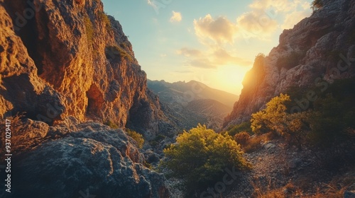 Golden Hour in the Mountain Pass