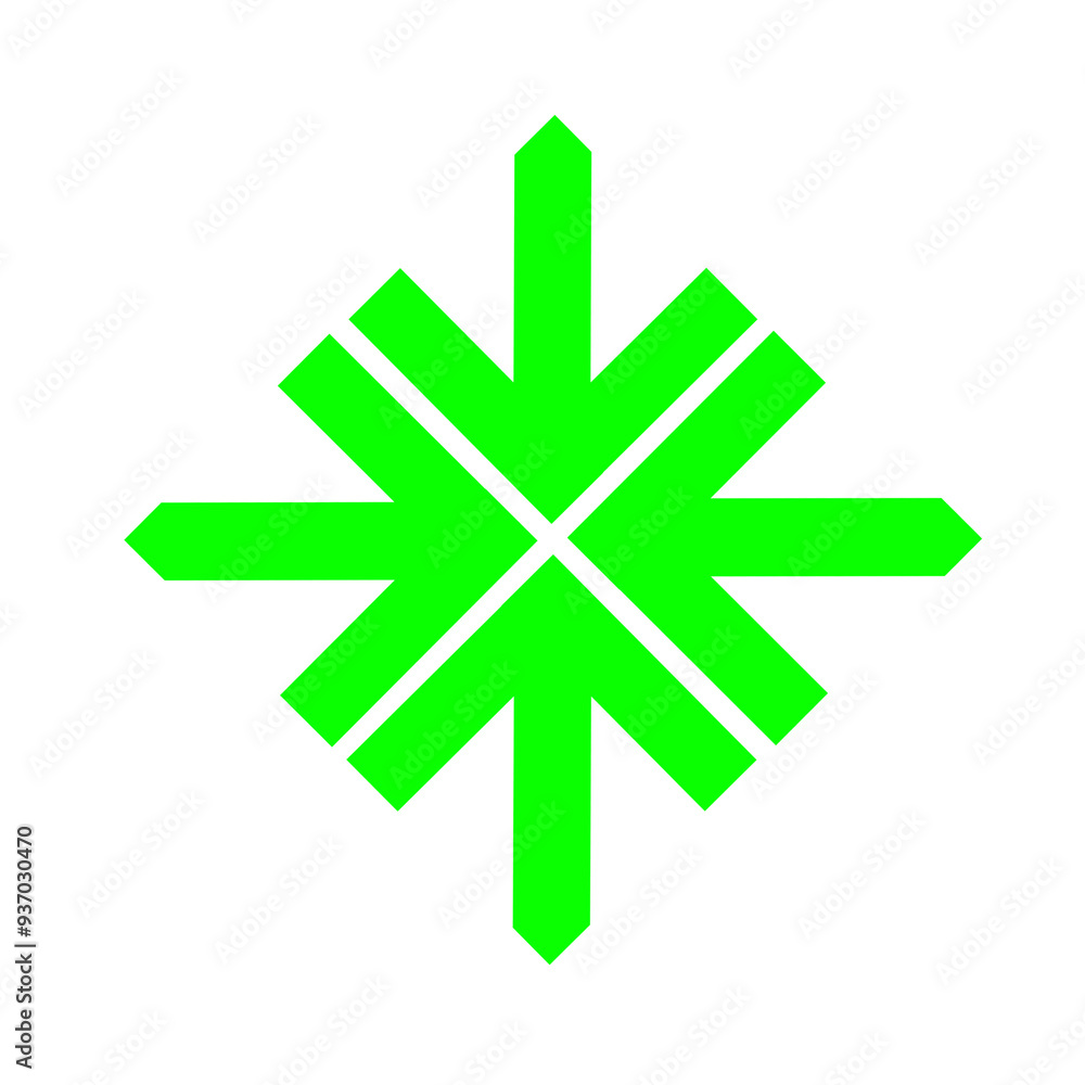 icon of four green arrows without background icon of four green arrows without background