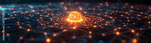 Abstract representation of a hub and spoke network