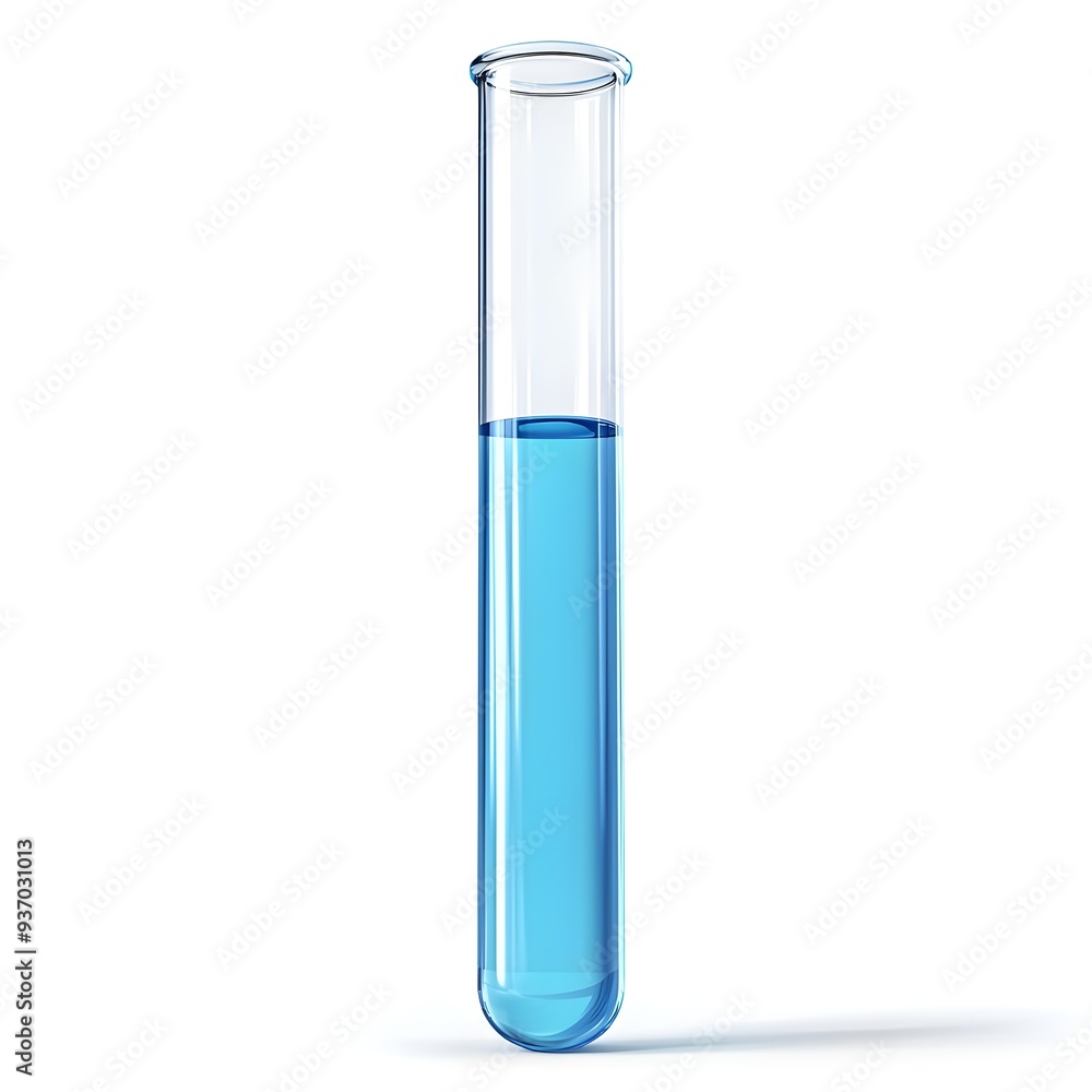 Isolated Photo of Glass Test Tube on White Background Isolated Photo of Glass Test Tube on White Background