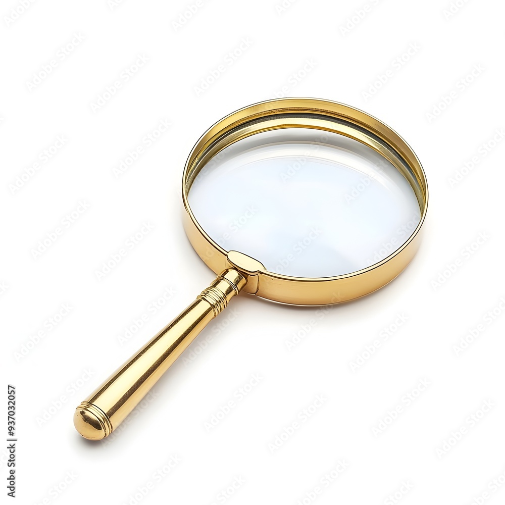Photo of a Magnifying Glass on White Background Photo of a Magnifying Glass on White Background