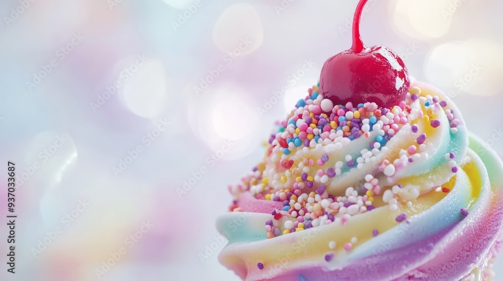 Rainbow Ice Cream with a Cherry on Top Rainbow Ice Cream with a Cherry on Top