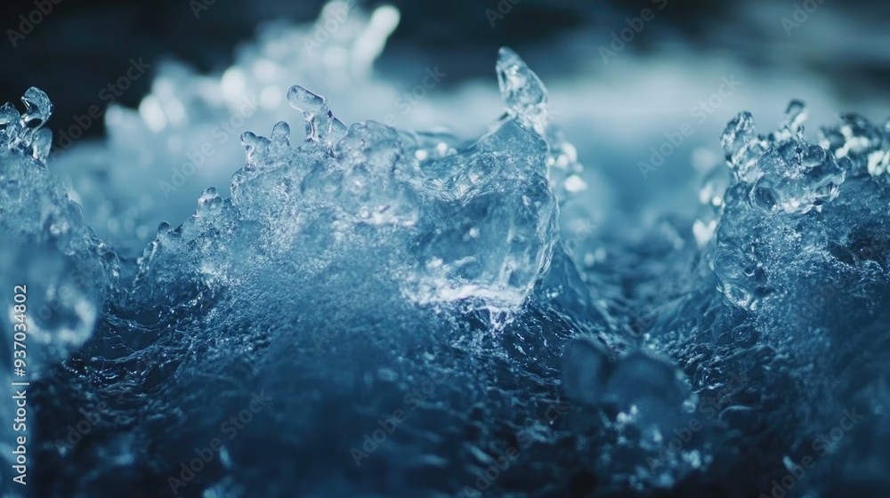 Abstract Closeup of Icy Water Abstract Closeup of Icy Water