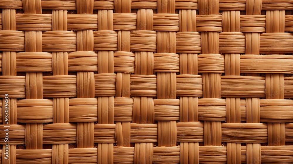 A close-up view of a woven texture made from light brown materials, showcasing intricate patterns and a natural look. Japanese traditional tatami texture. A close-up view of a woven texture made from light brown materials, showcasing intricate patterns and a natural look. Japanese traditional tatami texture.