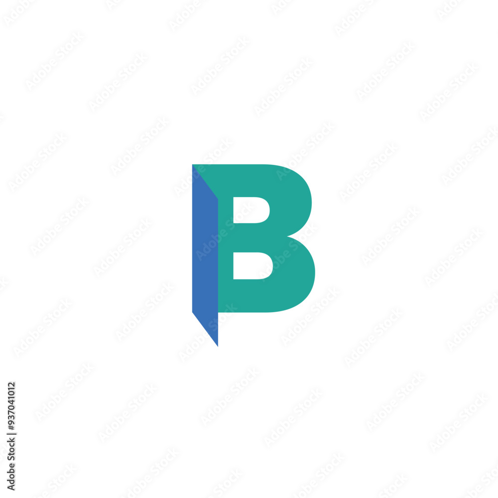 Logo letter B fold book study unique design with blank background Logo letter B fold book study unique design with blank background