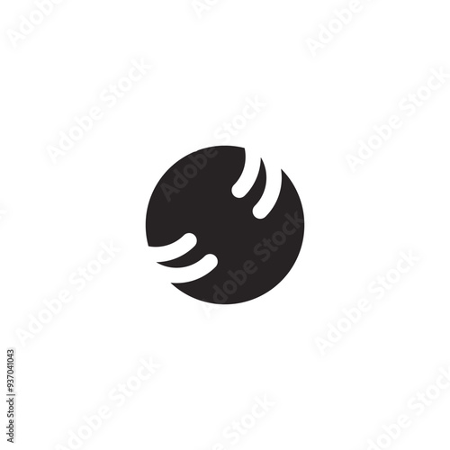 Logo circle hug unique design with blank background