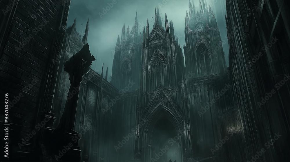 Dark Moody Background with Detailed Gothic Architecture Tall Spires and Intricate Stonework for Mysterious Dark Fantasy and Medieval Themes
Dark Moody Background with Detailed Gothic Architecture Tall Spires and Intricate Stonework for Mysterious Dark Fantasy and Medieval Themes