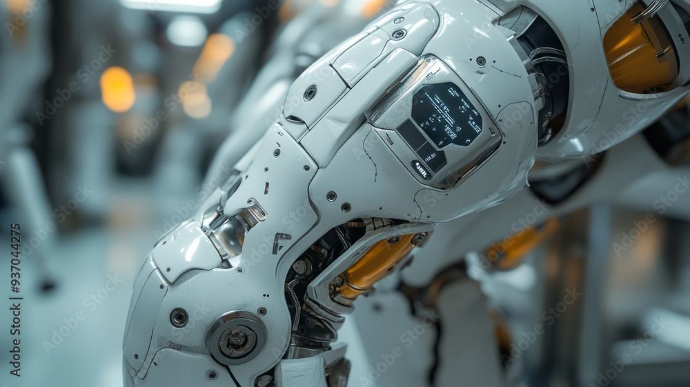 A cinematic, high-tech scene of advanced prosthetics tailored for specific needs, blending seamlessly with the user body in a modern medical facility. A cinematic, high-tech scene of advanced prosthetics tailored for specific needs, blending seamlessly with the user body in a modern medical facility.