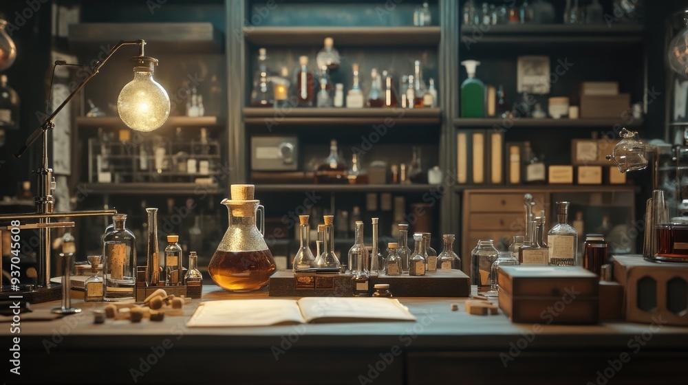 Alchemist's Workshop: A Still Life of Potions and Glassware Alchemist's Workshop: A Still Life of Potions and Glassware