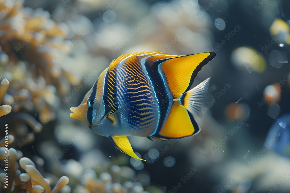 Obraz premium yellow tang fish