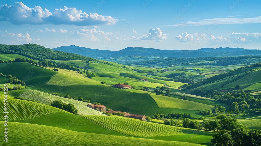 Fototapeta premium Picturesque Rolling Hills of Tuscany, Italy.