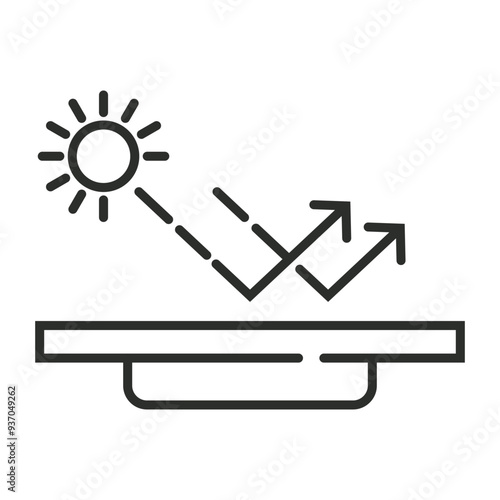 Physics outline icon, editable vector illustration and transparent graphic element. Isolated on white background