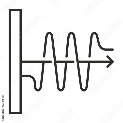 Physics outline icon, editable vector illustration and transparent graphic element. Isolated on white background