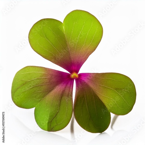  Oxalis triangularis isolated on white  photo