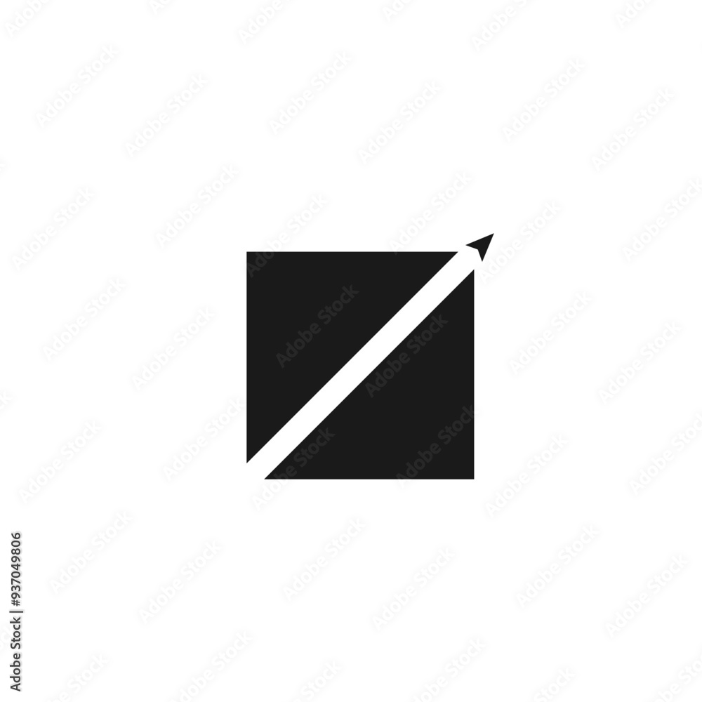 Logo square arrow unique design with blank background Logo square arrow unique design with blank background