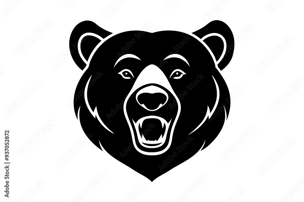 illustration of a bear icon vector illustration of a bear icon vector