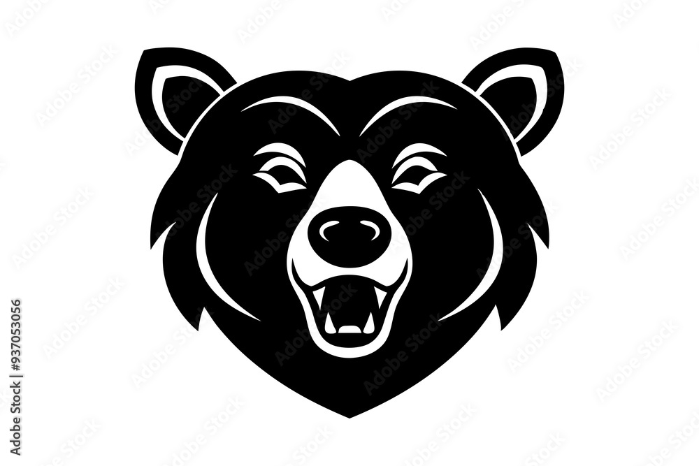head of bear icon vector head of bear icon vector