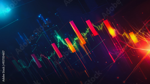 Wallpaper Mural charts and graphs with statistics to analyze business potential and forecast future development of companies growth. Torontodigital.ca