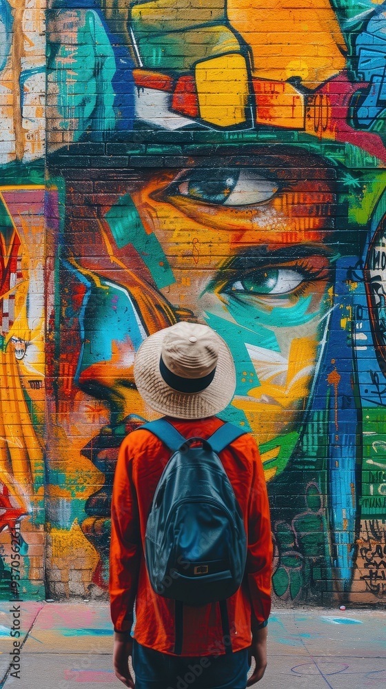 Fototapeta premium Vibrant Street Art through a Teen's Lens