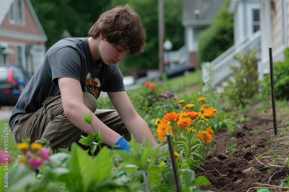 Teenager's Gardening Contribution: Beautifying the Community Teenager's Gardening Contribution: Beautifying the Community