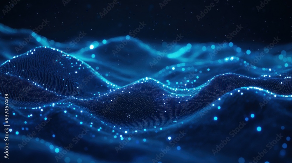 Abstract Blue Digital Landscape Abstract Blue Digital Landscape