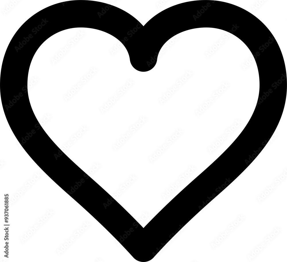 Vector illustration of a simple heart line icon. Vector illustration of a simple heart line icon.