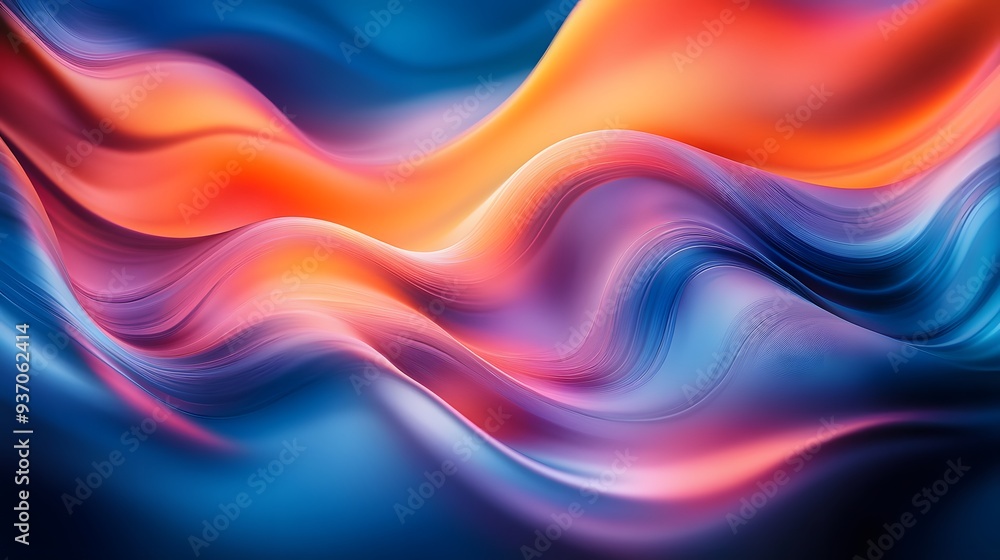 22. Dynamic 3D waves in radiant hues creating a mesmerizing, flowing motion 22. Dynamic 3D waves in radiant hues creating a mesmerizing, flowing motion
