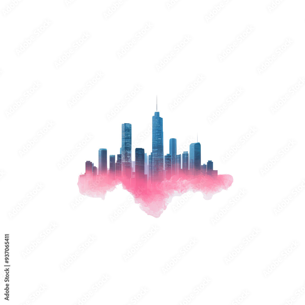 Obraz premium city skyline with reflection