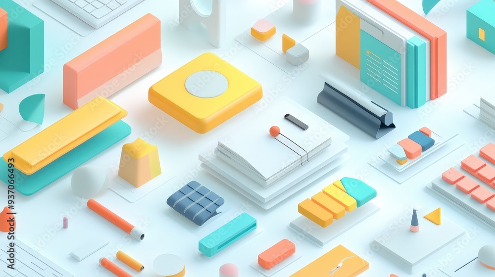 Dynamic 3D Flat Design Illustrations: Realistic Perspectives and Tech Showcases Dynamic 3D Flat Design Illustrations: Realistic Perspectives and Tech Showcases