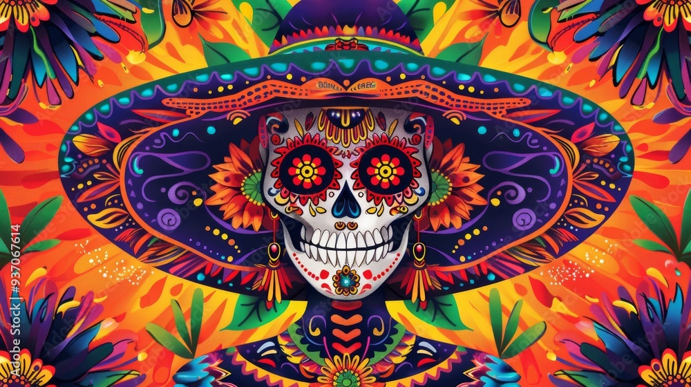 Vibrant Celebration Banner Mexico's Day of the Dead Festivities suitable for business background, posters, wallpapers, banners, greeting cards, and advertising for business entities or brands Vibrant Celebration Banner Mexico's Day of the Dead Festivities suitable for business background, posters, wallpapers, banners, greeting cards, and advertising for business entities or brands