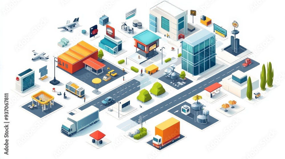 Modern Isometric Illustrations: Flat Design for Architectural & Technical Graphics Modern Isometric Illustrations: Flat Design for Architectural & Technical Graphics