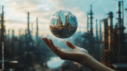 The Earth hovers above a ha...