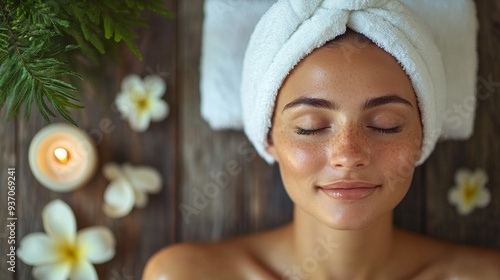 Relaxed Woman Receiving Spa