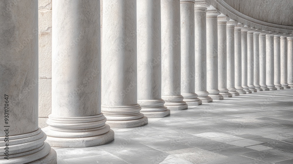 Architectural Columns in a Row Architectural Columns in a Row