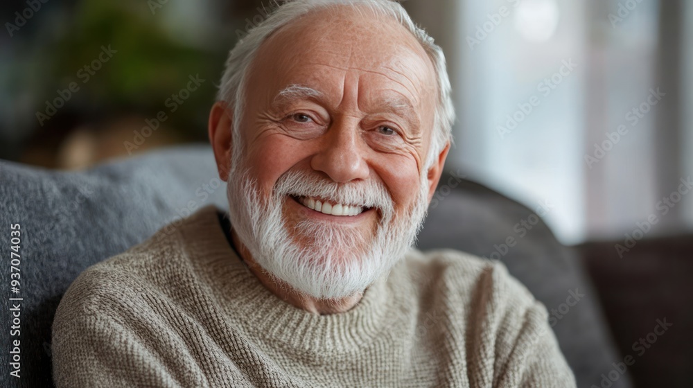 Portrait of a Smiling Elderly Man with a White Beard Portrait of a Smiling Elderly Man with a White Beard